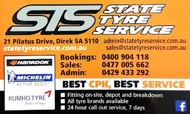 State Tyre Service Business Card